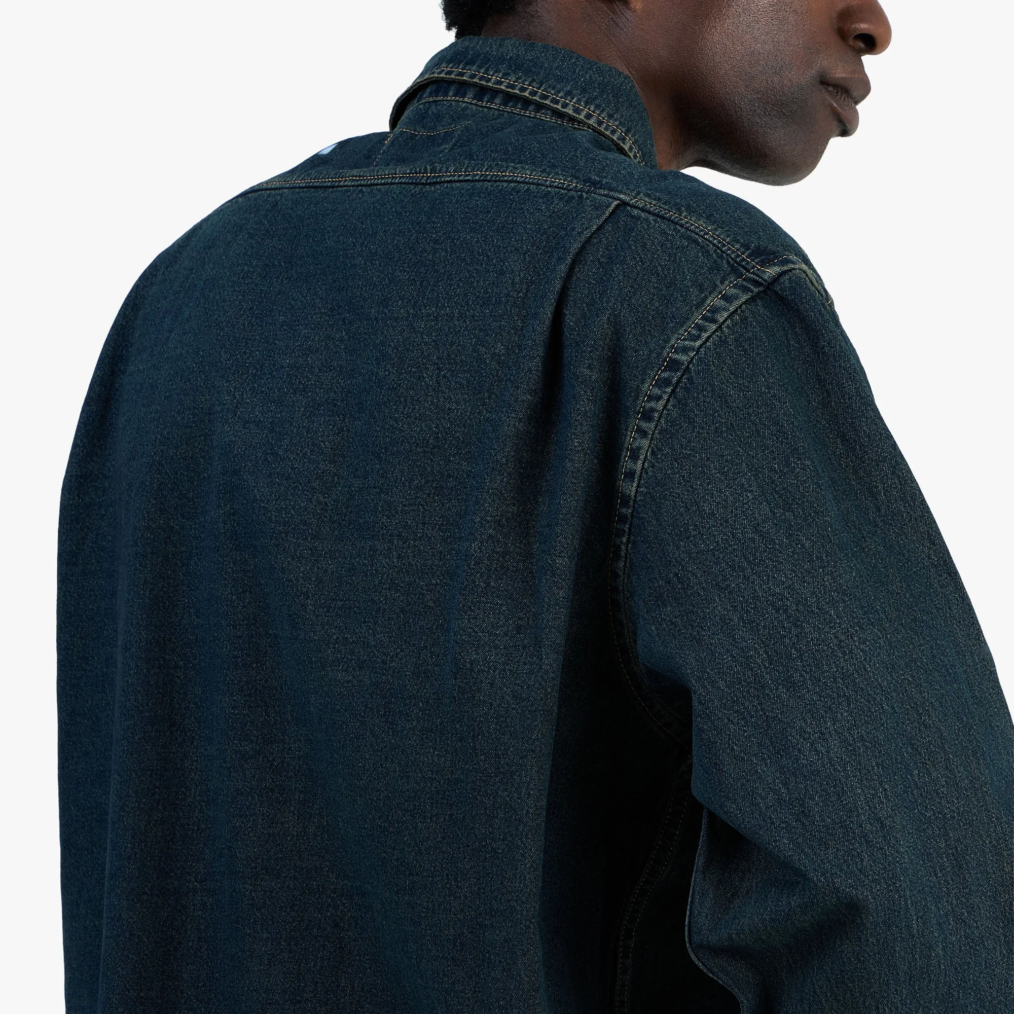 thisisneverthat Washed Denim Shirt Dusty Mud sold by Livestock product image thumbnail 5