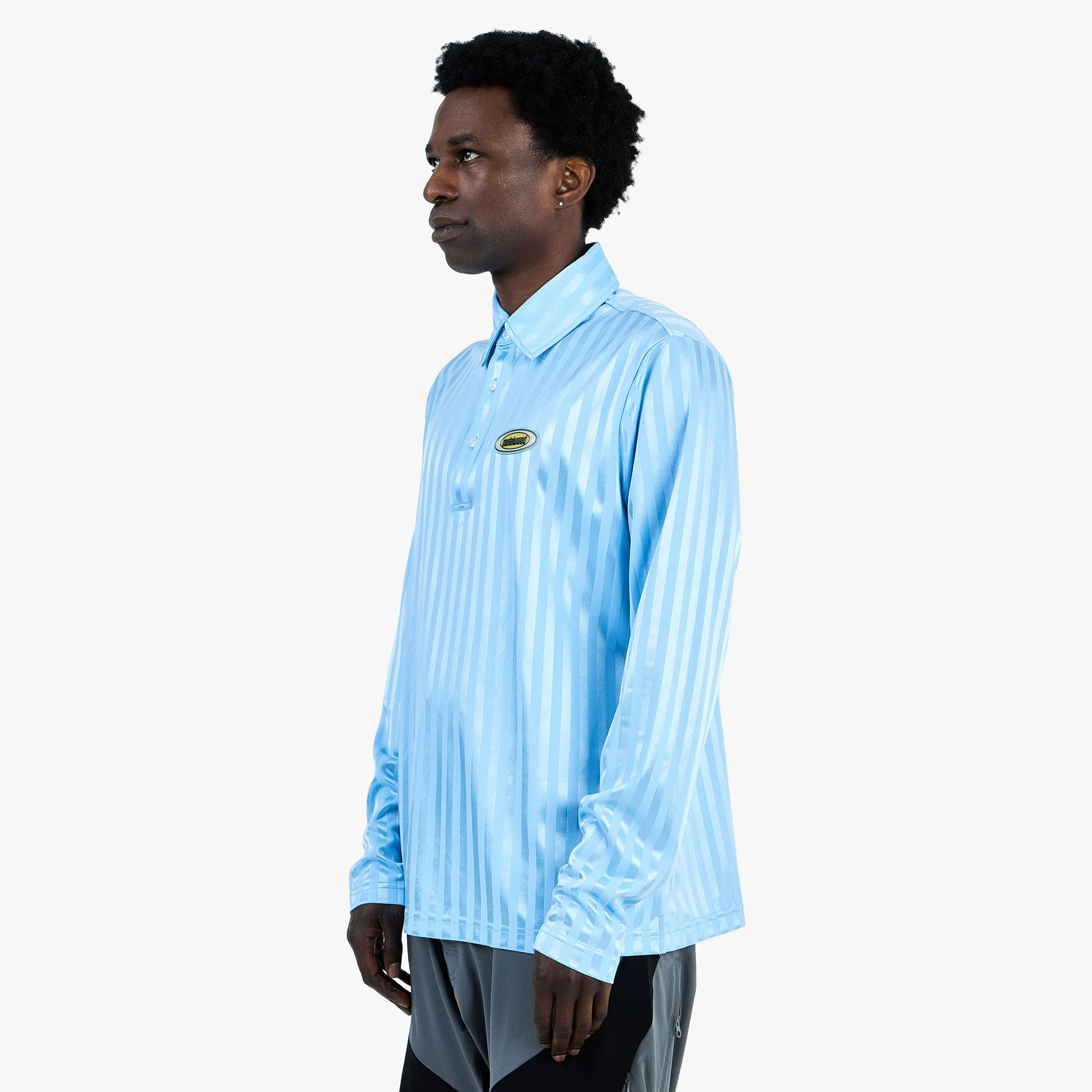 Metalwood Longsleeve Player Polo / Sky Blue sold by Livestock product image thumbnail 2