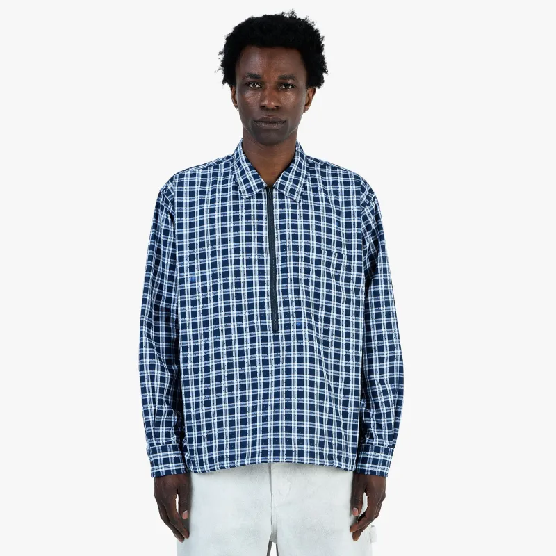 BEAMS Half Zip Pullover Shirt / Blue made by Beams