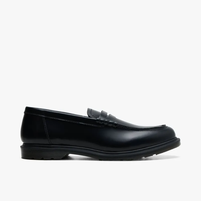 Dr. Martens Mayfare Polished Smooth Leather Penny Loafers / Black made by Dr. Martens