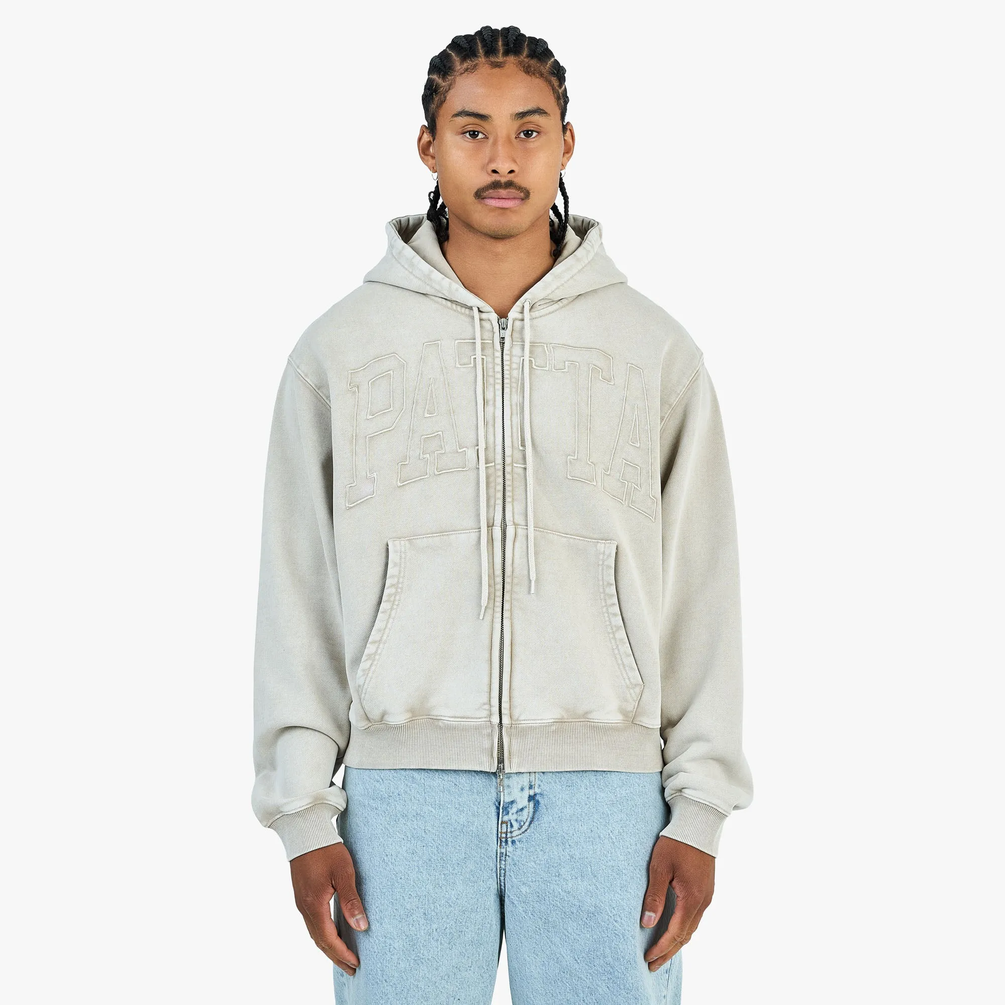 Patta Loopback Logo Zip Hoodie / Irish Cream sold by Livestock