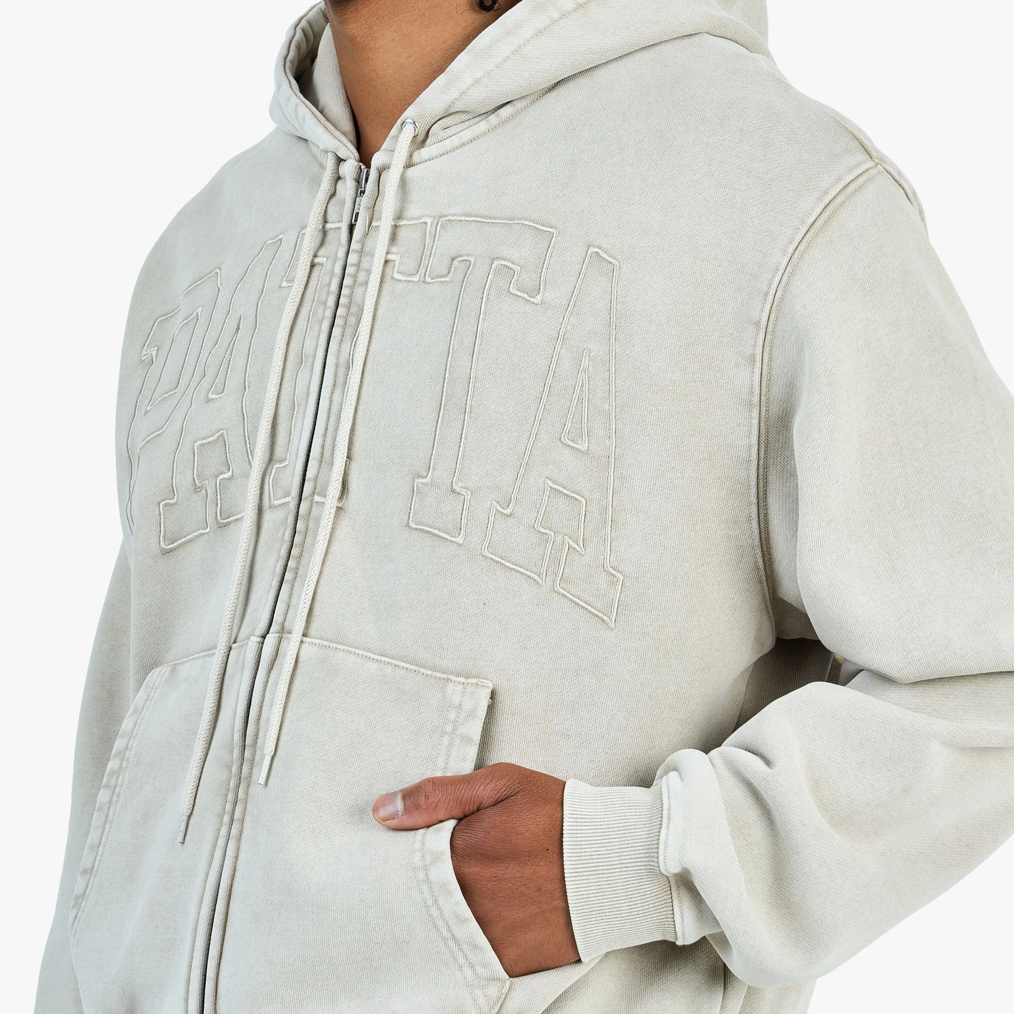 Patta Loopback Logo Zip Hoodie / Irish Cream sold by Livestock product image thumbnail 4
