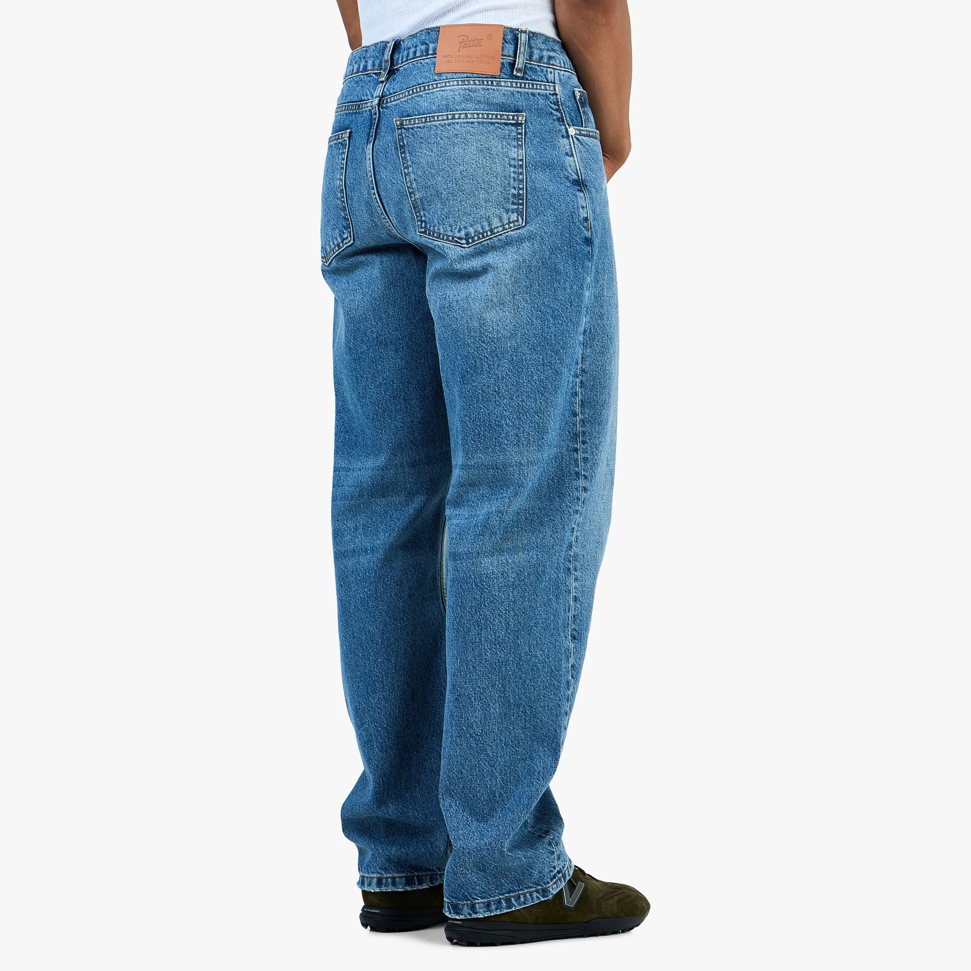 Patta Laserprint Whiskers Denim Pants / Light Blue Denim sold by Livestock product image thumbnail 3