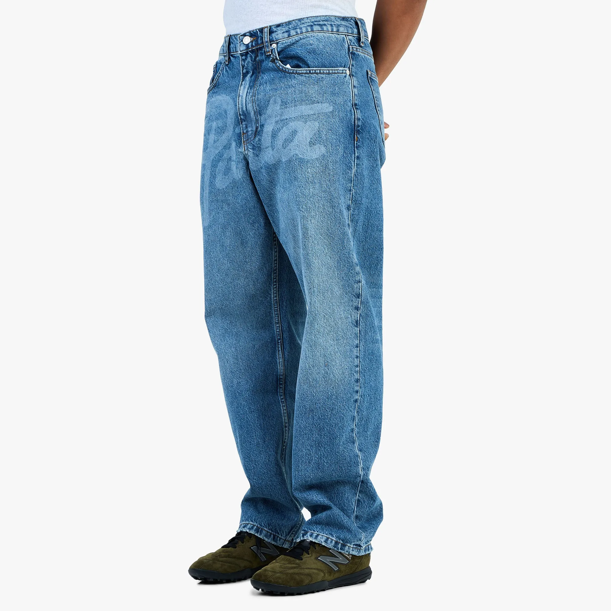 Patta Laserprint Whiskers Denim Pants / Light Blue Denim sold by Livestock product image thumbnail 2
