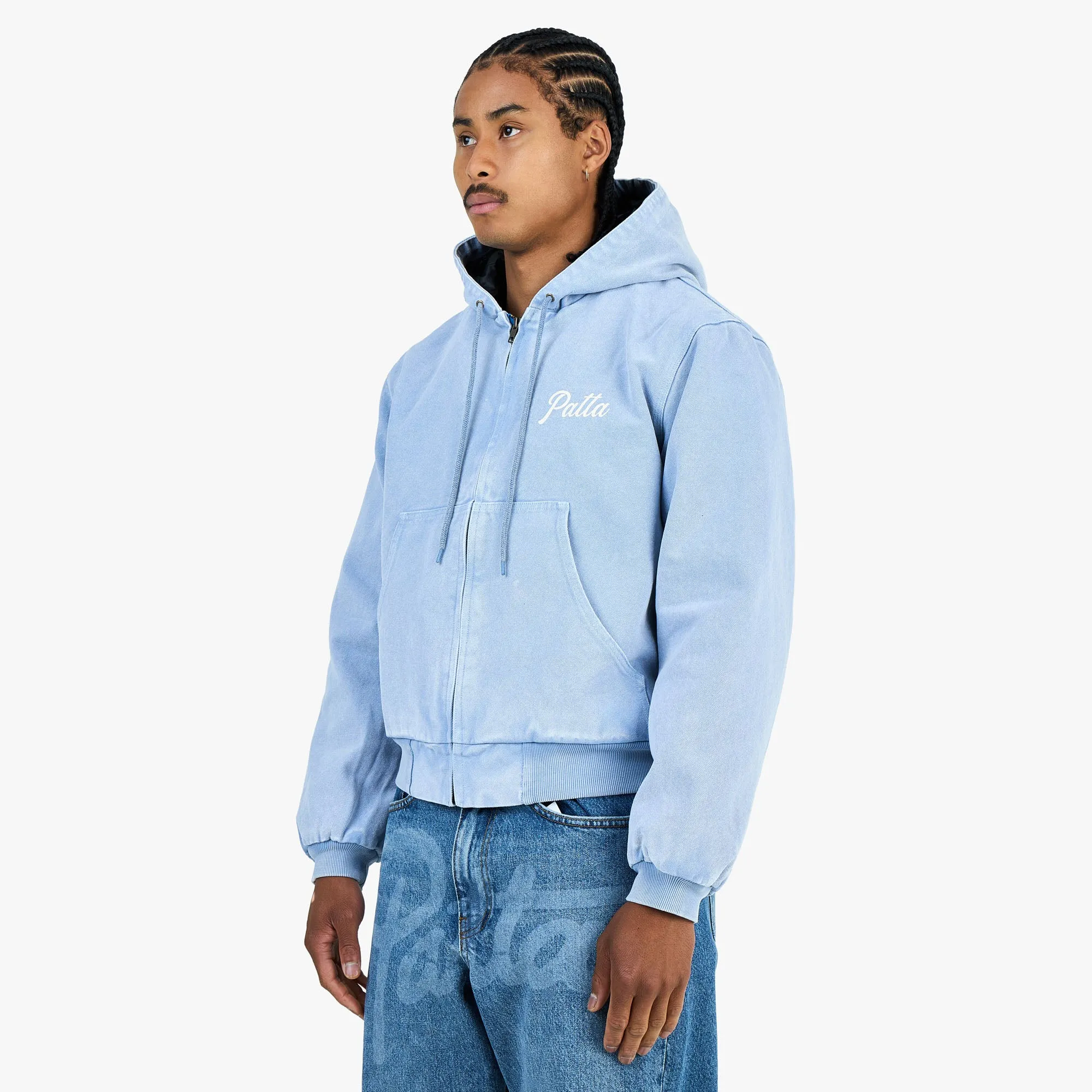 Patta Peace Canvas Hooded Jacket / Blue sold by Livestock product image thumbnail 2