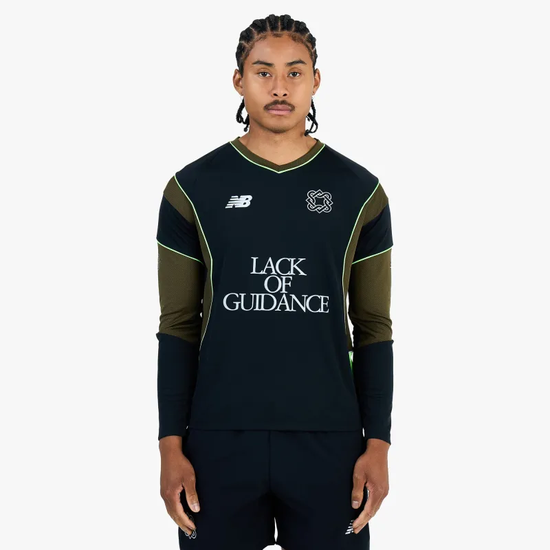 New Balance x Lack of Guidance Longsleeve Jersey Dark Military Green / Black - Neon made by New Balance