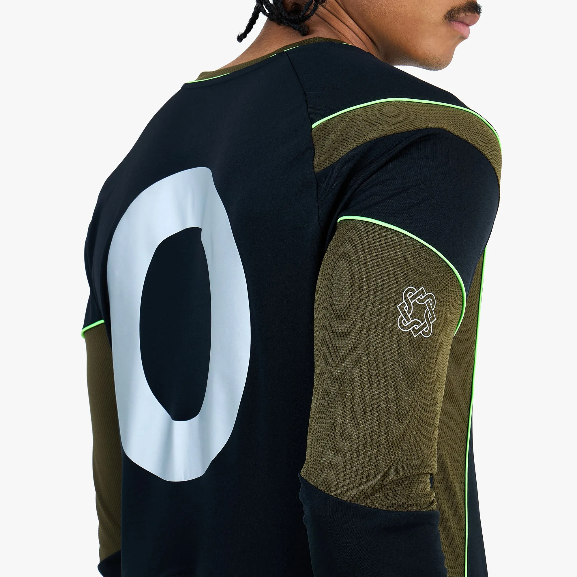 New Balance x Lack of Guidance Longsleeve Jersey Dark Military Green / Black - Neon sold by Livestock product image thumbnail 5
