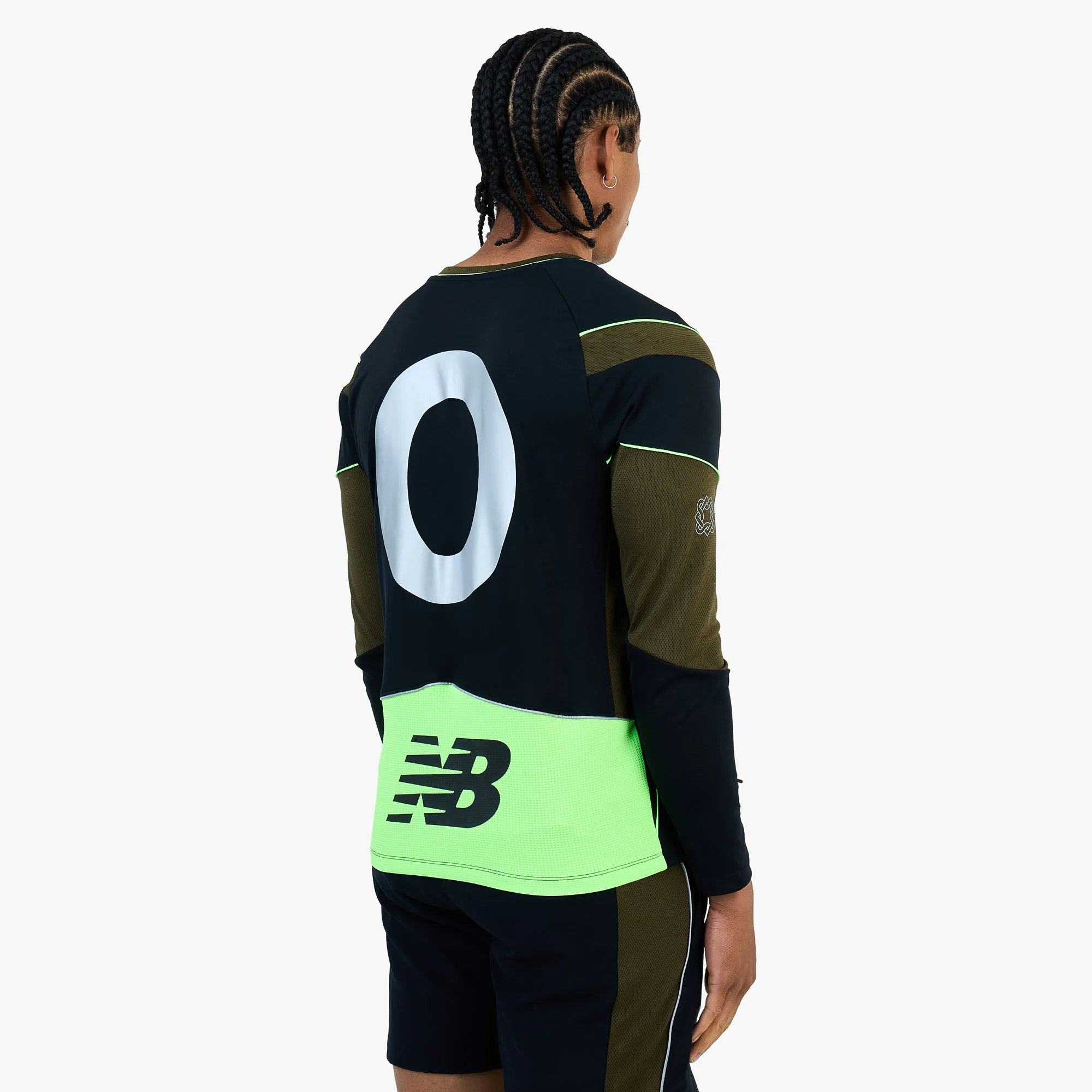 New Balance x Lack of Guidance Longsleeve Jersey Dark Military Green / Black - Neon sold by Livestock product image thumbnail 3