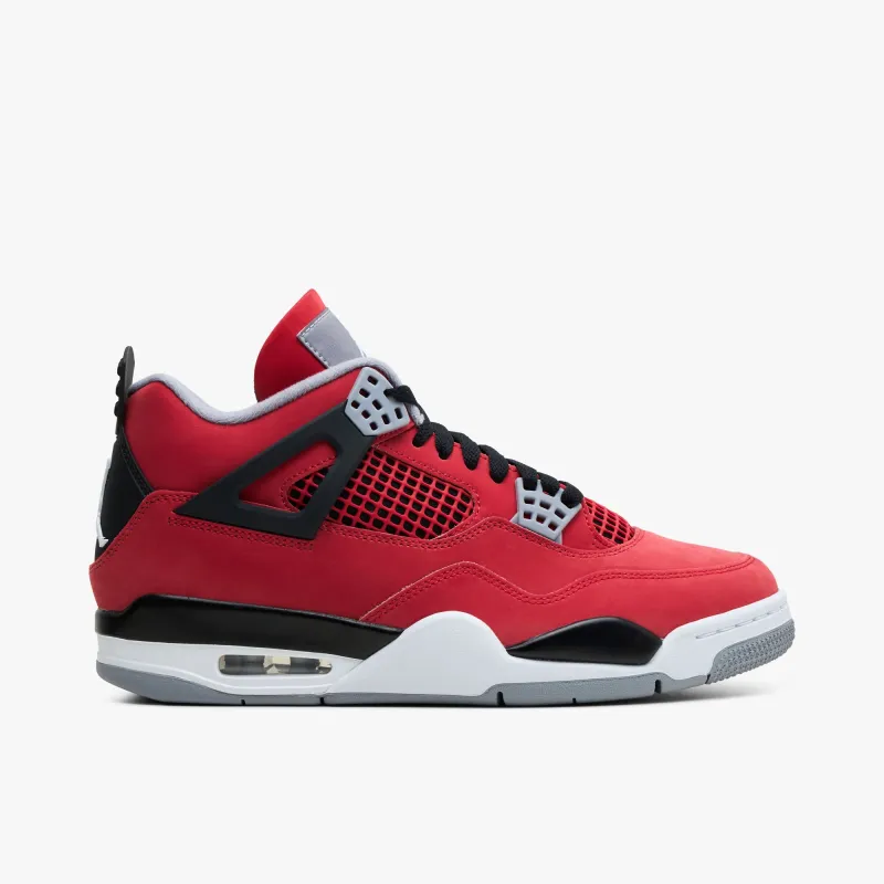 Jordan 4 Retro Fire Red / White - Black made by Jordan