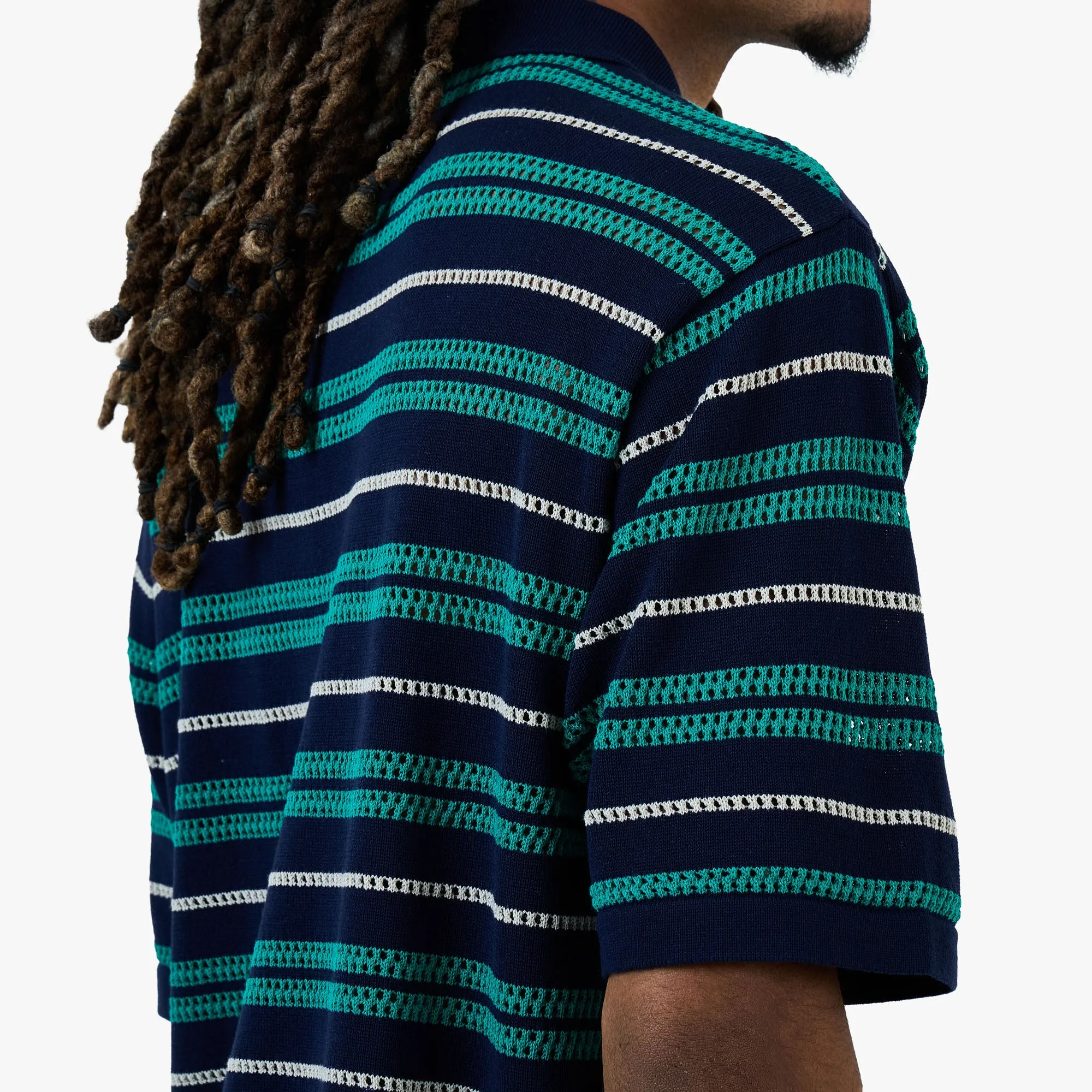 BEAMS 12 Gauge Mesh Polo Shirt / Navy sold by Livestock product image thumbnail 5