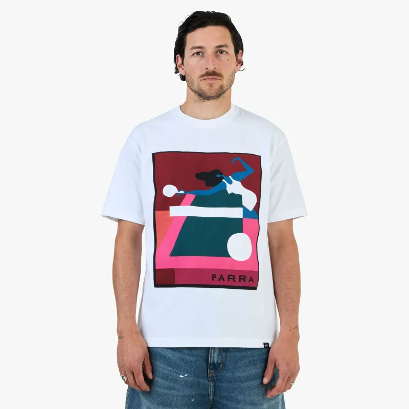 by Parra Ping Ponged T-Shirt / White made by Livestock
