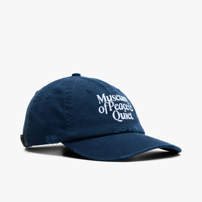 Museum of Peace and Quiet Mid Century Distressed Dad Hat / Navy made by Museum of Peace and Quiet