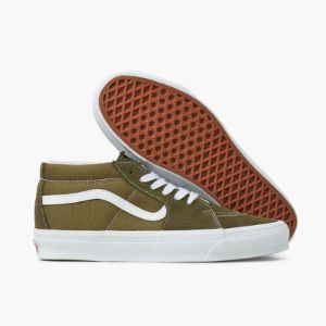 Vans Vault OG Sk8-Mid LX Canvas Suede Green / White sold by Livestock