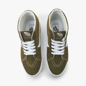 Vans Vault OG Sk8-Mid LX Canvas Suede Green / White sold by Livestock