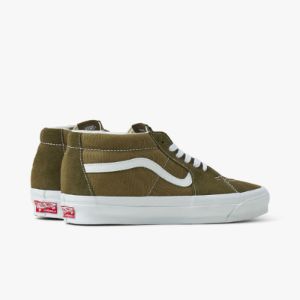 Vans Vault OG Sk8-Mid LX Canvas Suede Green / White sold by Livestock