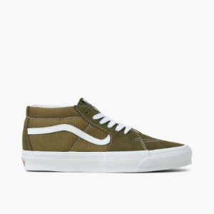 Vans Vault OG Sk8-Mid LX Canvas Suede Green / White sold by Livestock