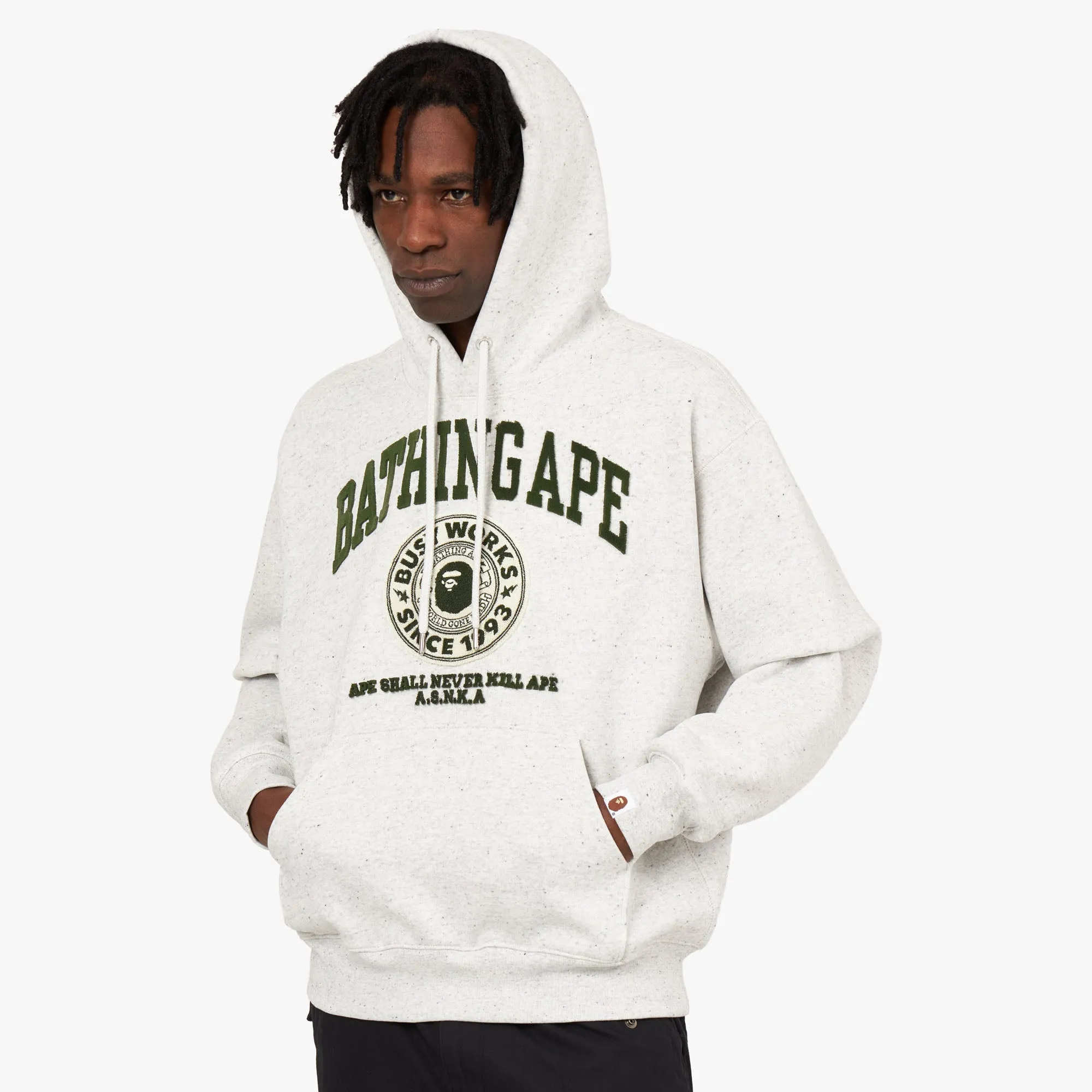 BAPE College Graphic Pullover Hoodie / Grey sold by Livestock product image thumbnail 2