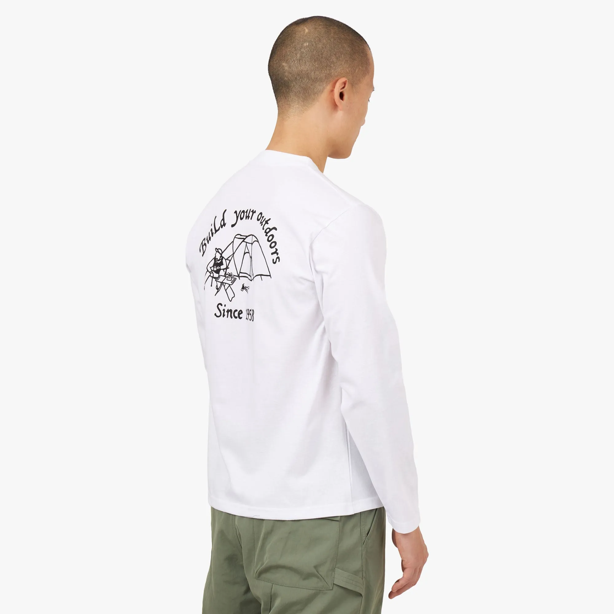 Snow Peak Camping Club Long Sleeve T-shirt / White sold by Livestock product image thumbnail 3