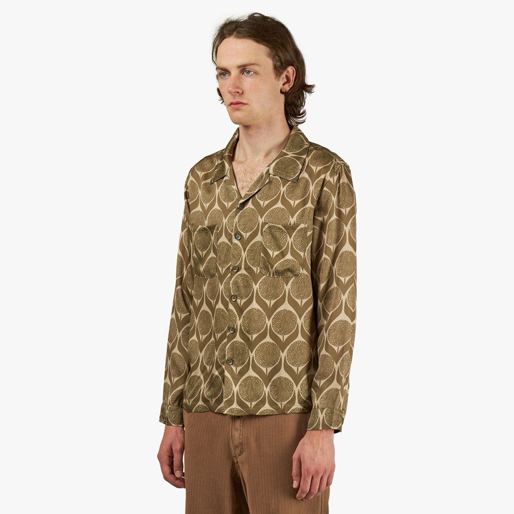 Honor The Gift Floral Long Sleeve Button-Up / Olive sold by Livestock product image thumbnail 2