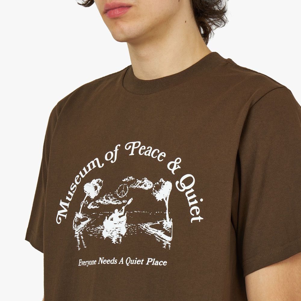 Museum Of Peace & Quiet Quiet Place T-Shirt / Brown sold by Livestock product image thumbnail 4