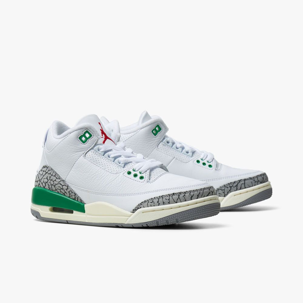 Jordan Women's 3 Retro White / Varsity Red - Lucky Green sold by Livestock product image thumbnail 3