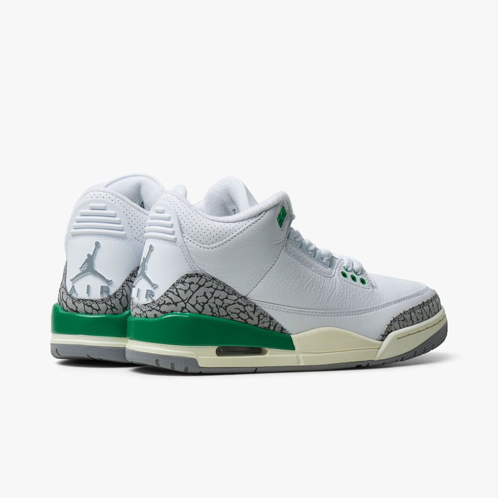Jordan Women's 3 Retro White / Varsity Red - Lucky Green sold by Livestock product image thumbnail 4