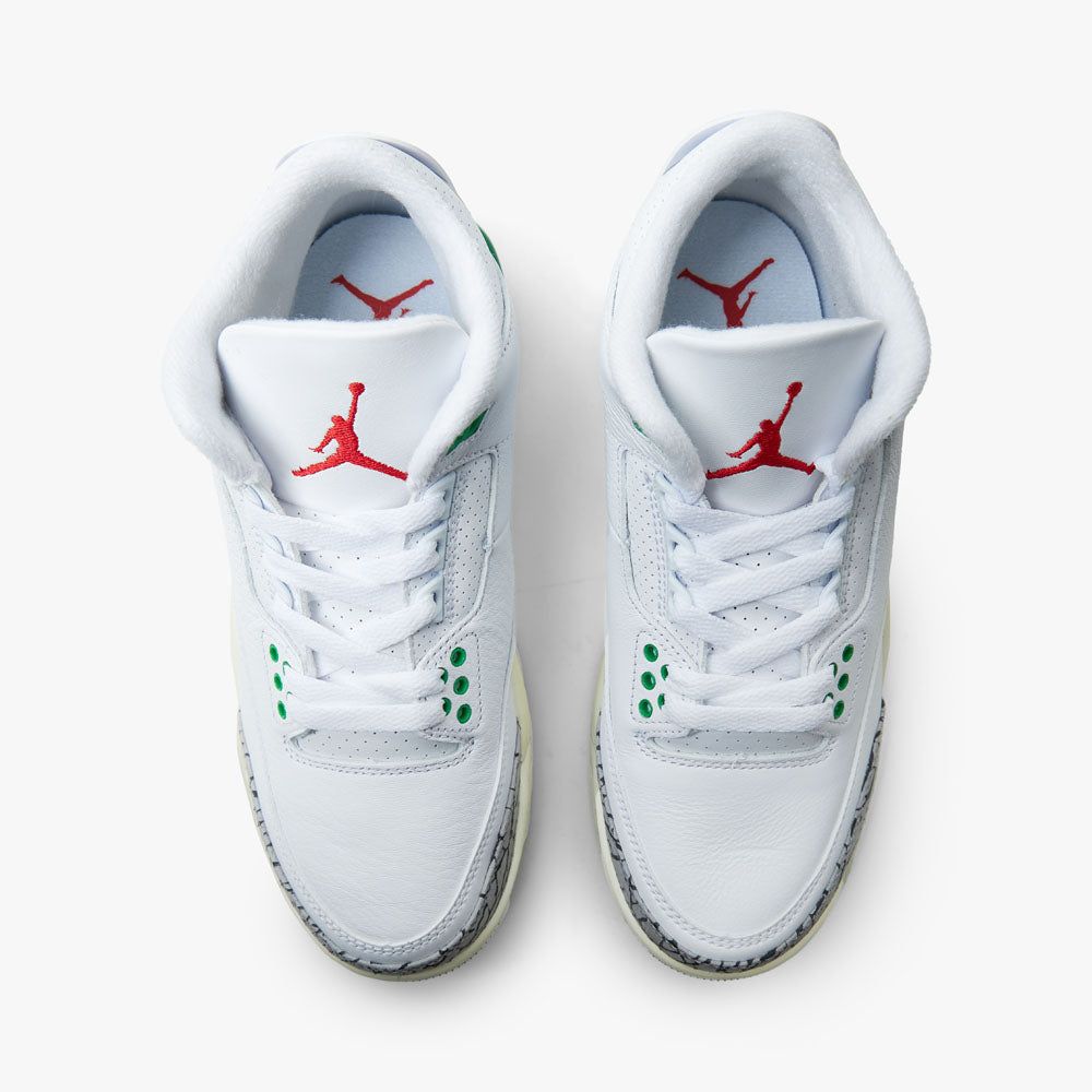 Jordan Women's 3 Retro White / Varsity Red - Lucky Green sold by Livestock product image thumbnail 5