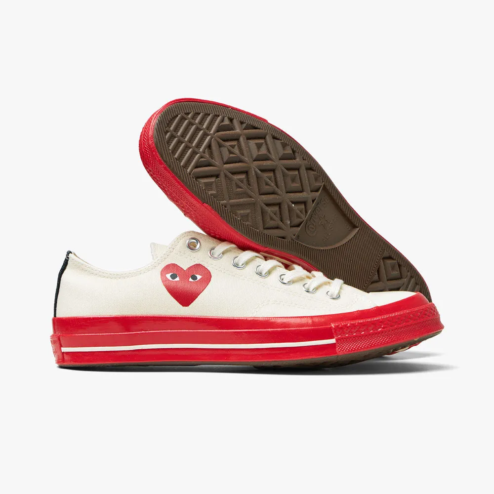 Converse x COMME des GARÇONS PLAY Chuck Taylor OX Off White / Red Sole sold by Livestock product image thumbnail 2