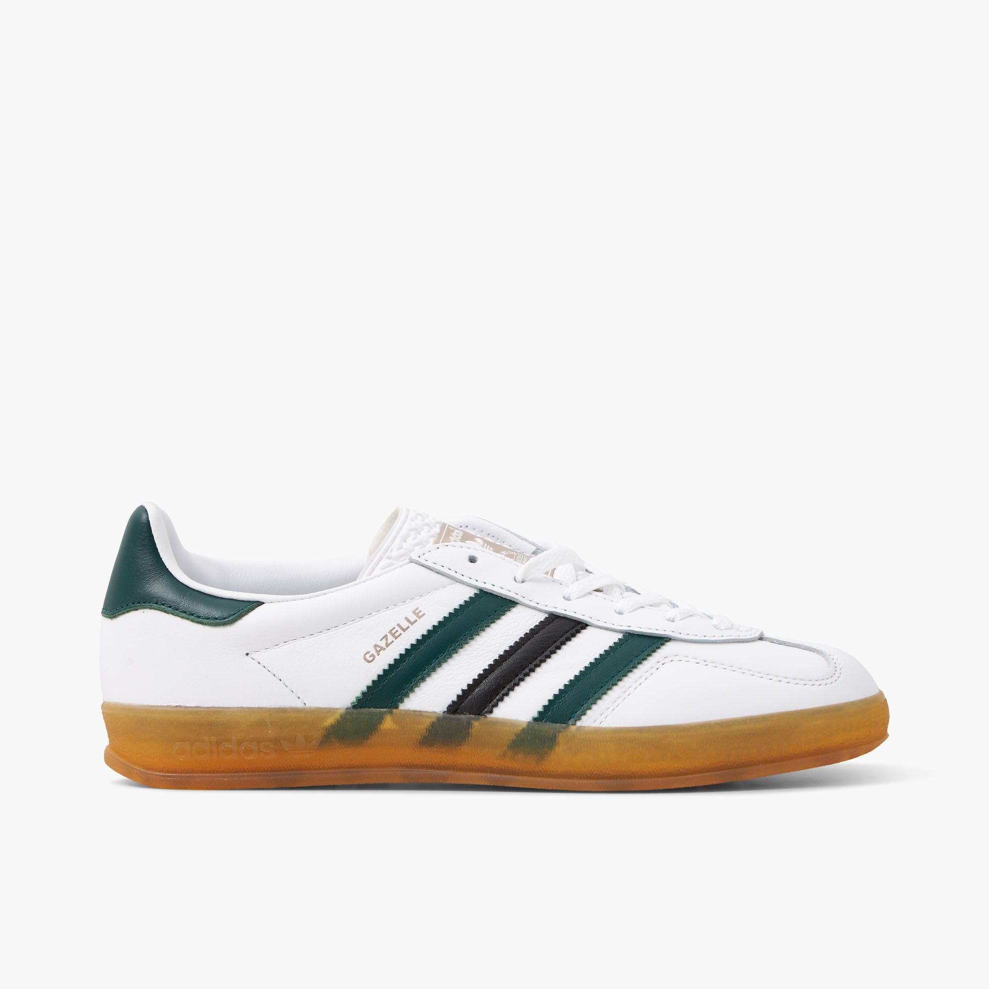 adidas Originals Women’s Gazelle Indoor White / Collegiate Green - Gum sold by Livestock