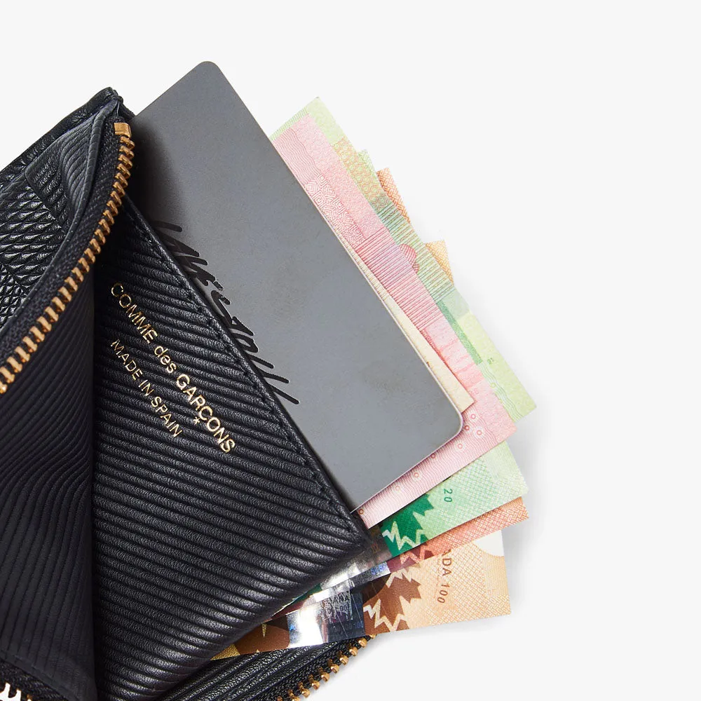 COMME des GARCONS WALLET Intersection Half Zip Wallet Black