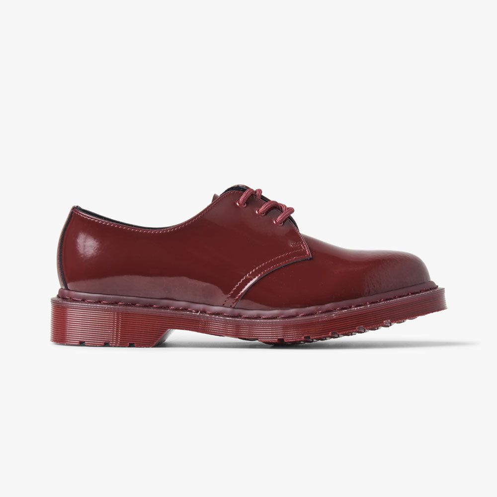 Dr. Martens Made in England 1461 Mono Oxford / Oxblood Patent Lamper sold by Livestock