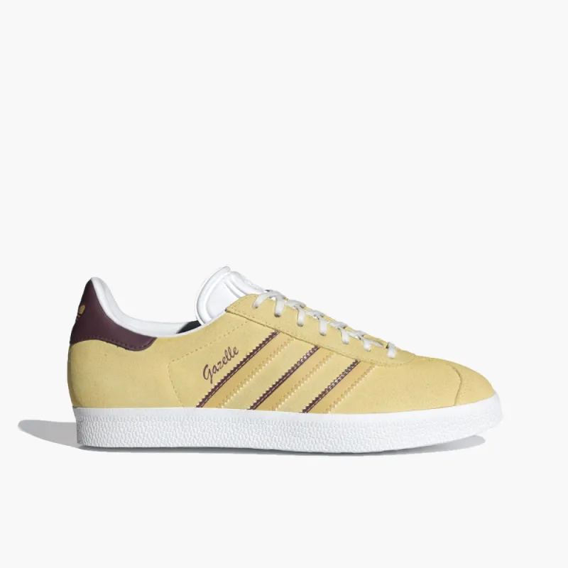 adidas Originals Women's Gazelle Almost Yellow / Oat - Maroon sold by Livestock