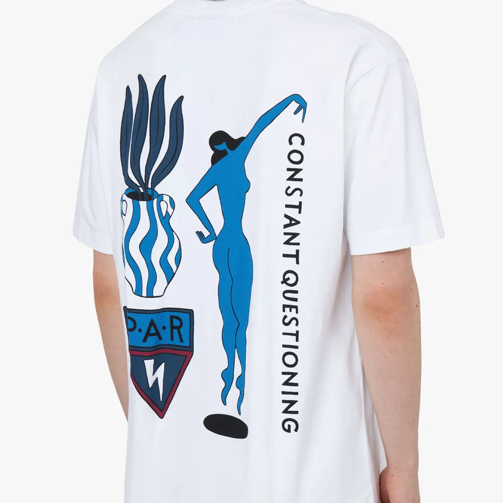 by Parra Questioning T-shirt / White sold by Livestock product image thumbnail 5