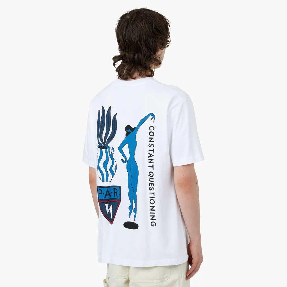 by Parra Questioning T-shirt / White sold by Livestock product image thumbnail 3