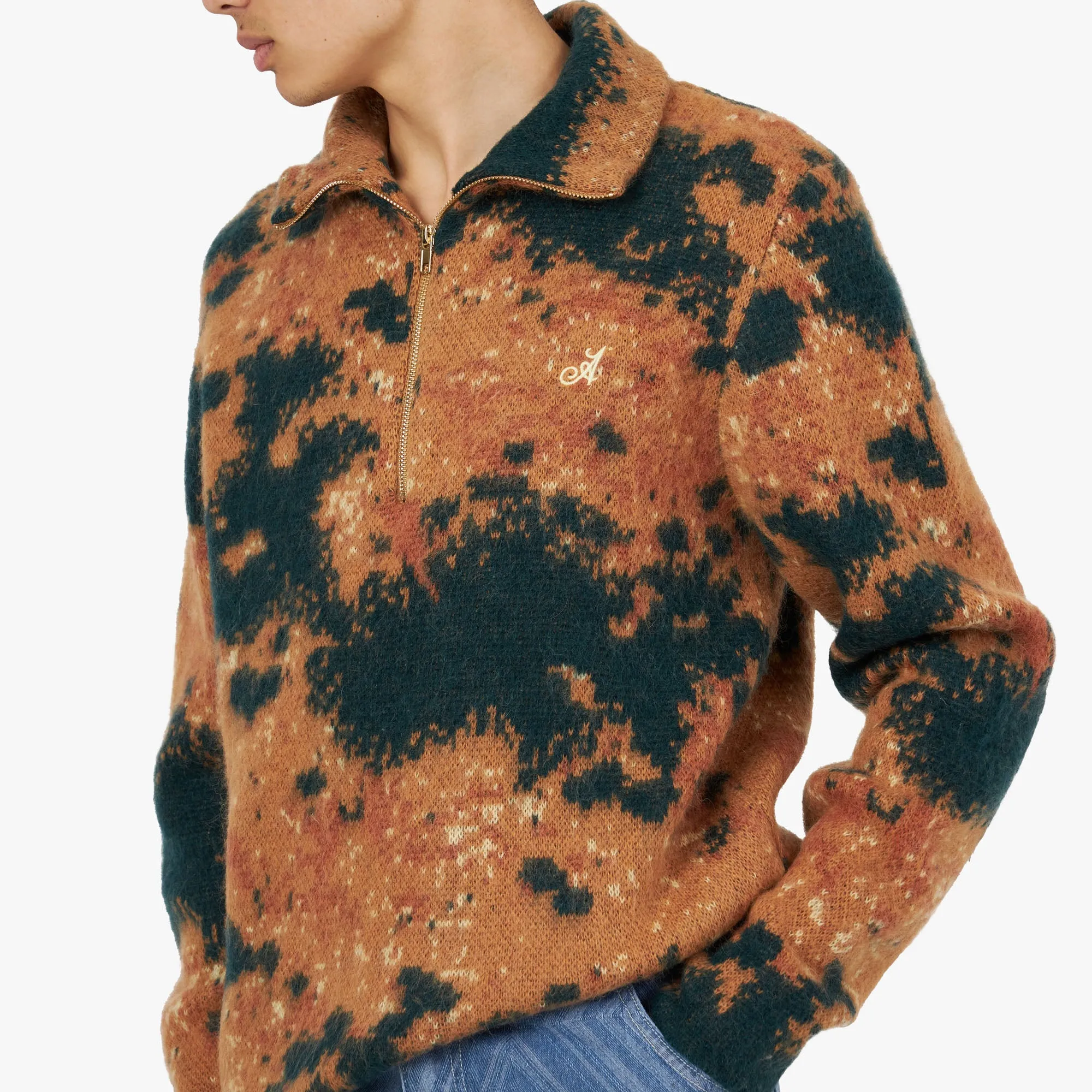 Adidem Asterisks Mohair Quarter Zip / Guava sold by Livestock product image thumbnail 4