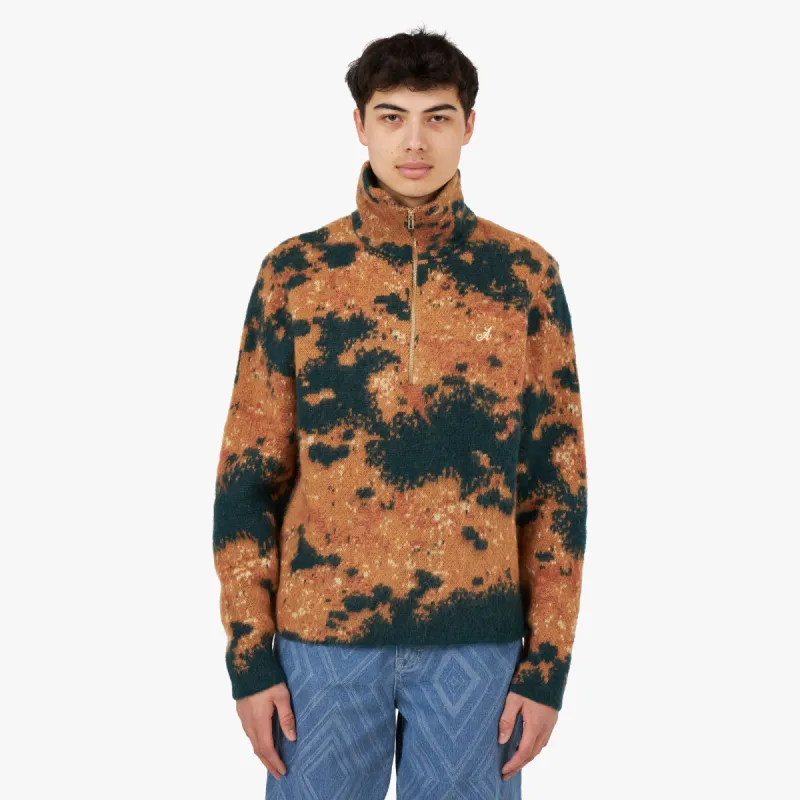 Adidem Asterisks Mohair Quarter Zip / Guava made by Livestock