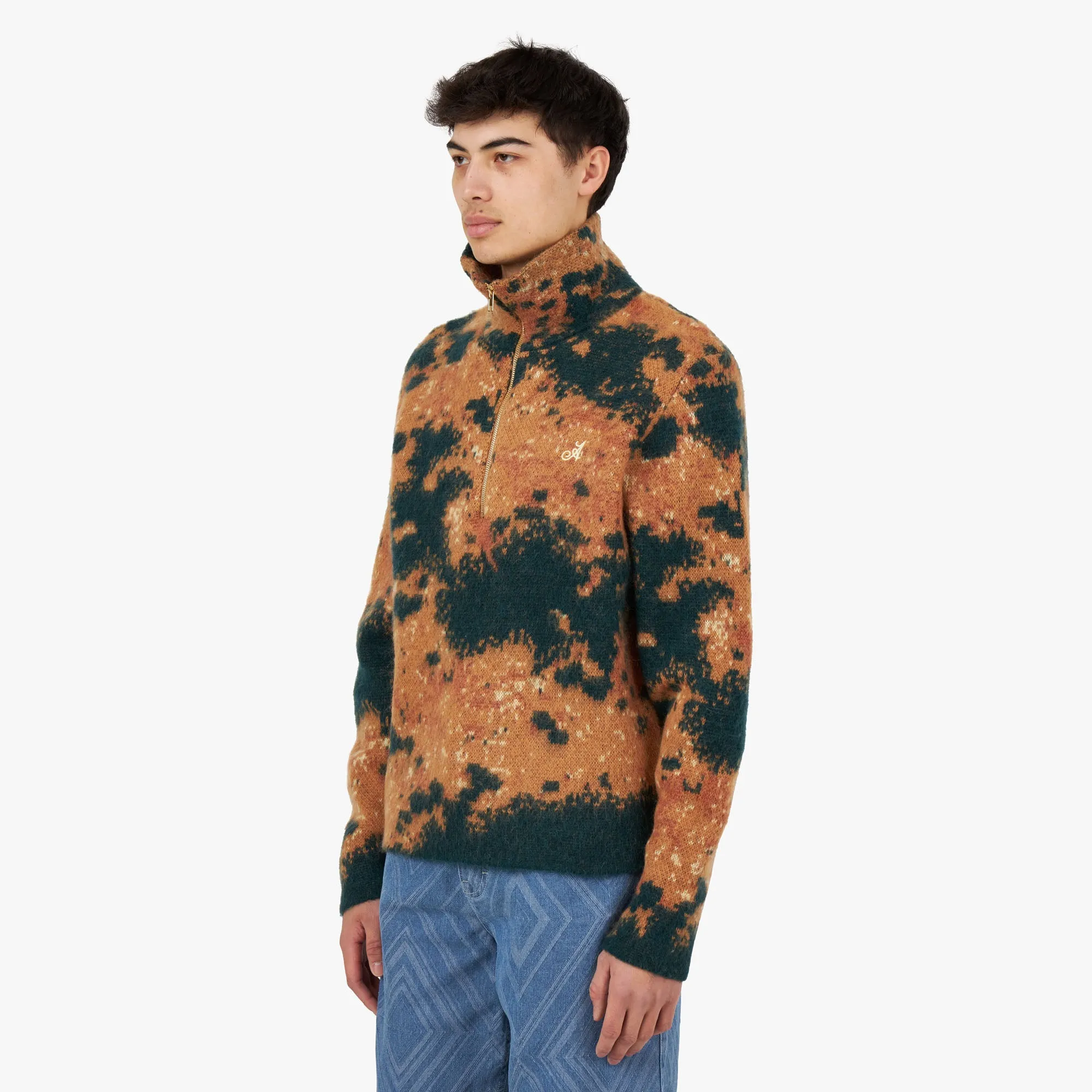 Adidem Asterisks Mohair Quarter Zip / Guava sold by Livestock product image thumbnail 2