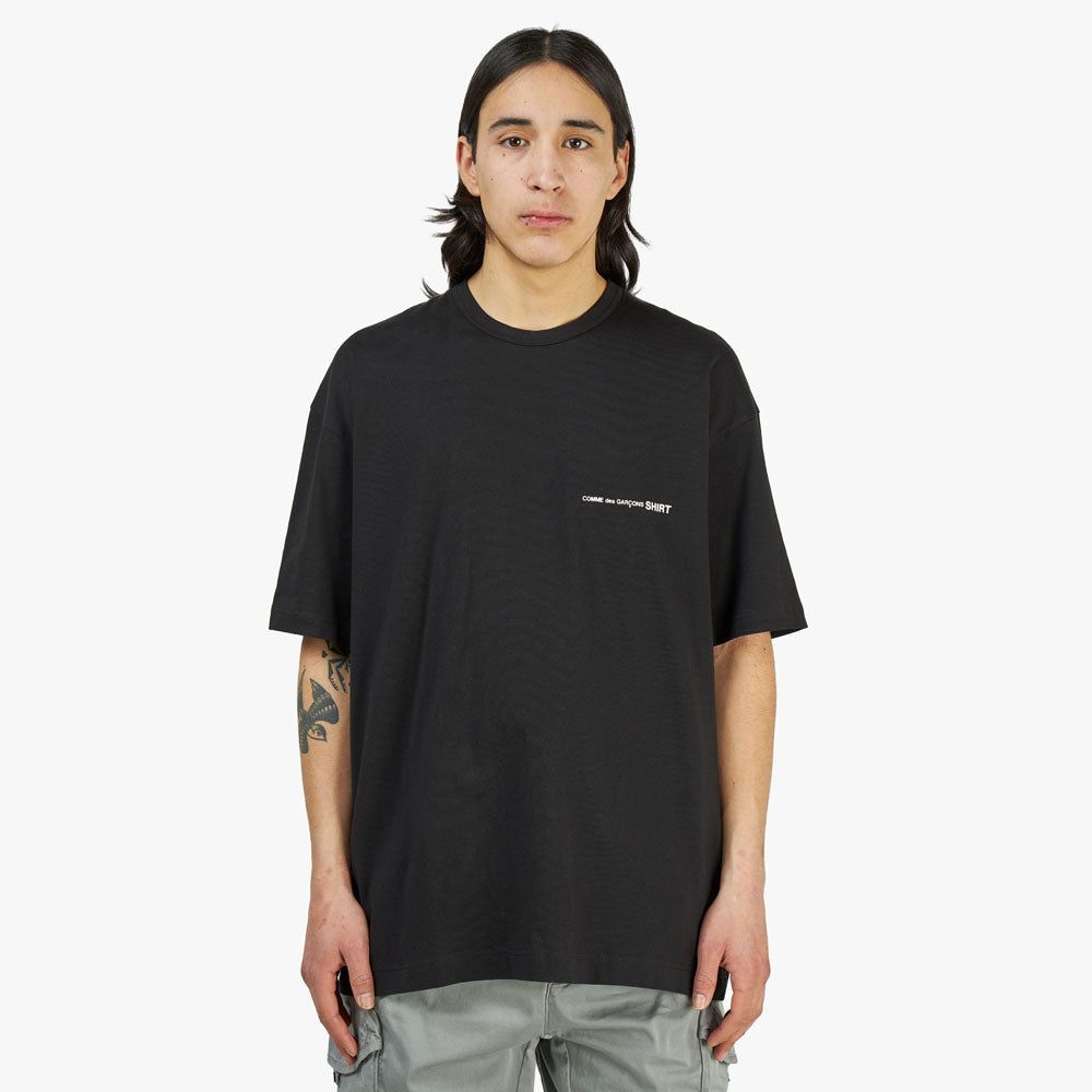 COMME des GARÇONS SHIRT Oversized Logo T-shirt / Black sold by Livestock