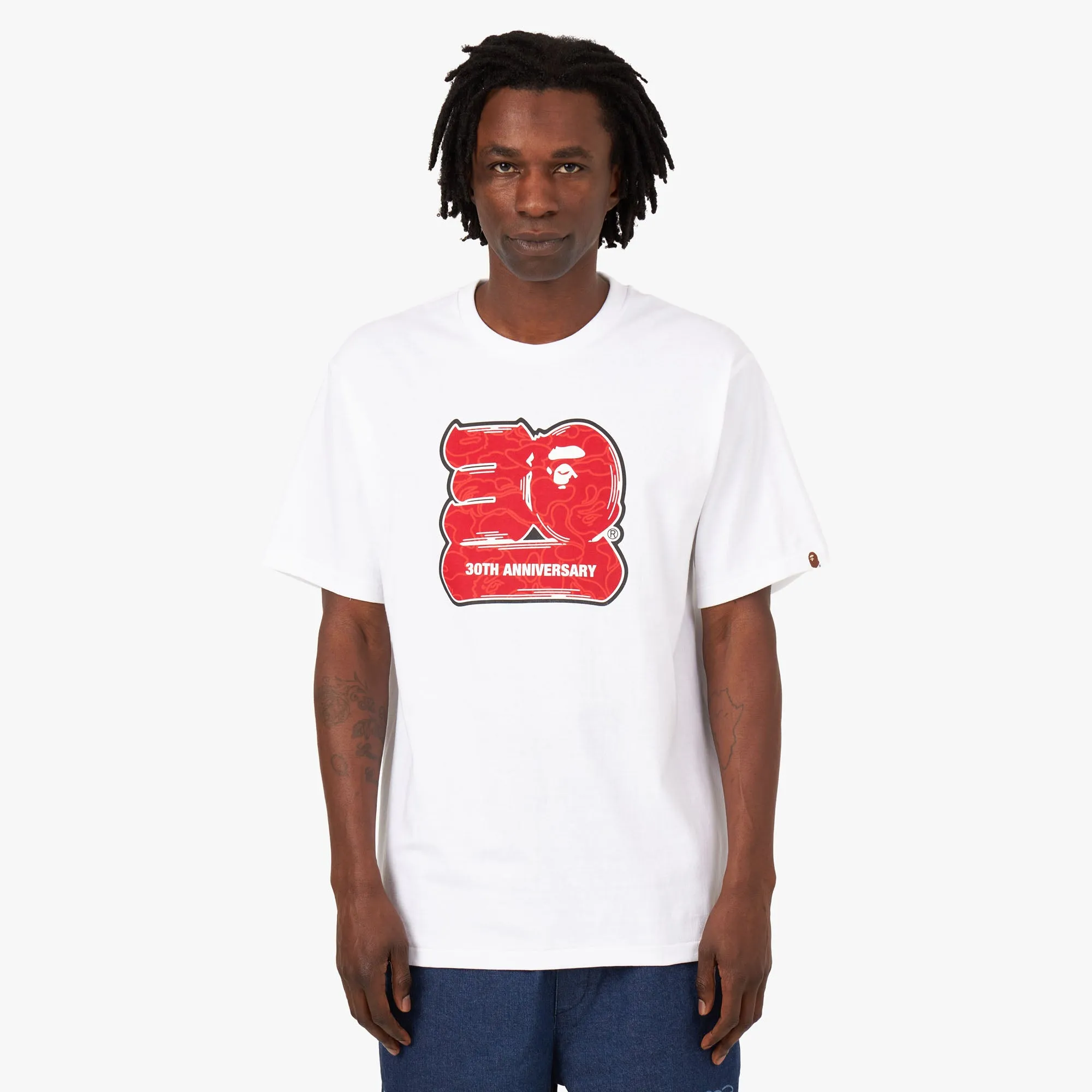 BAPE 30th Anniversary T-shirt #2 White / Red sold by Livestock
