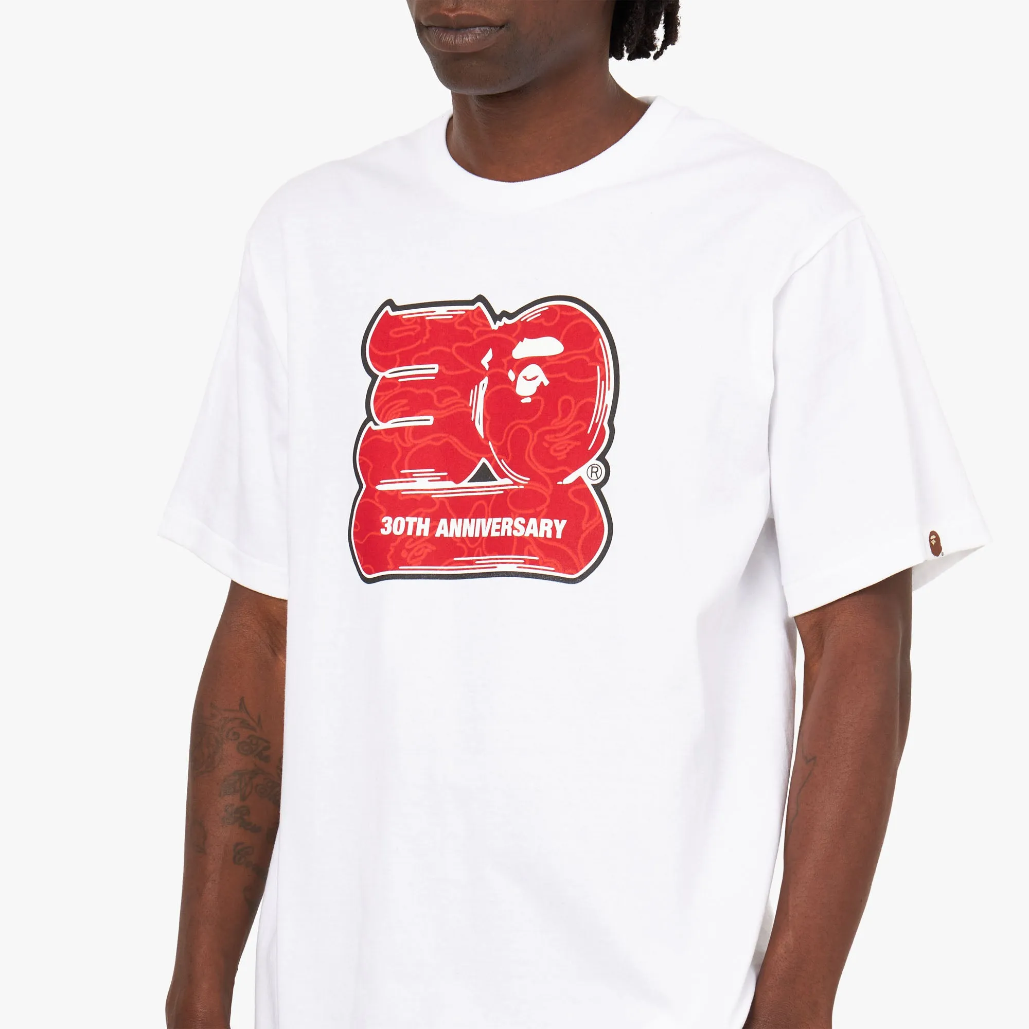 BAPE 30th Anniversary T-shirt #2 White / Red sold by Livestock product image thumbnail 4