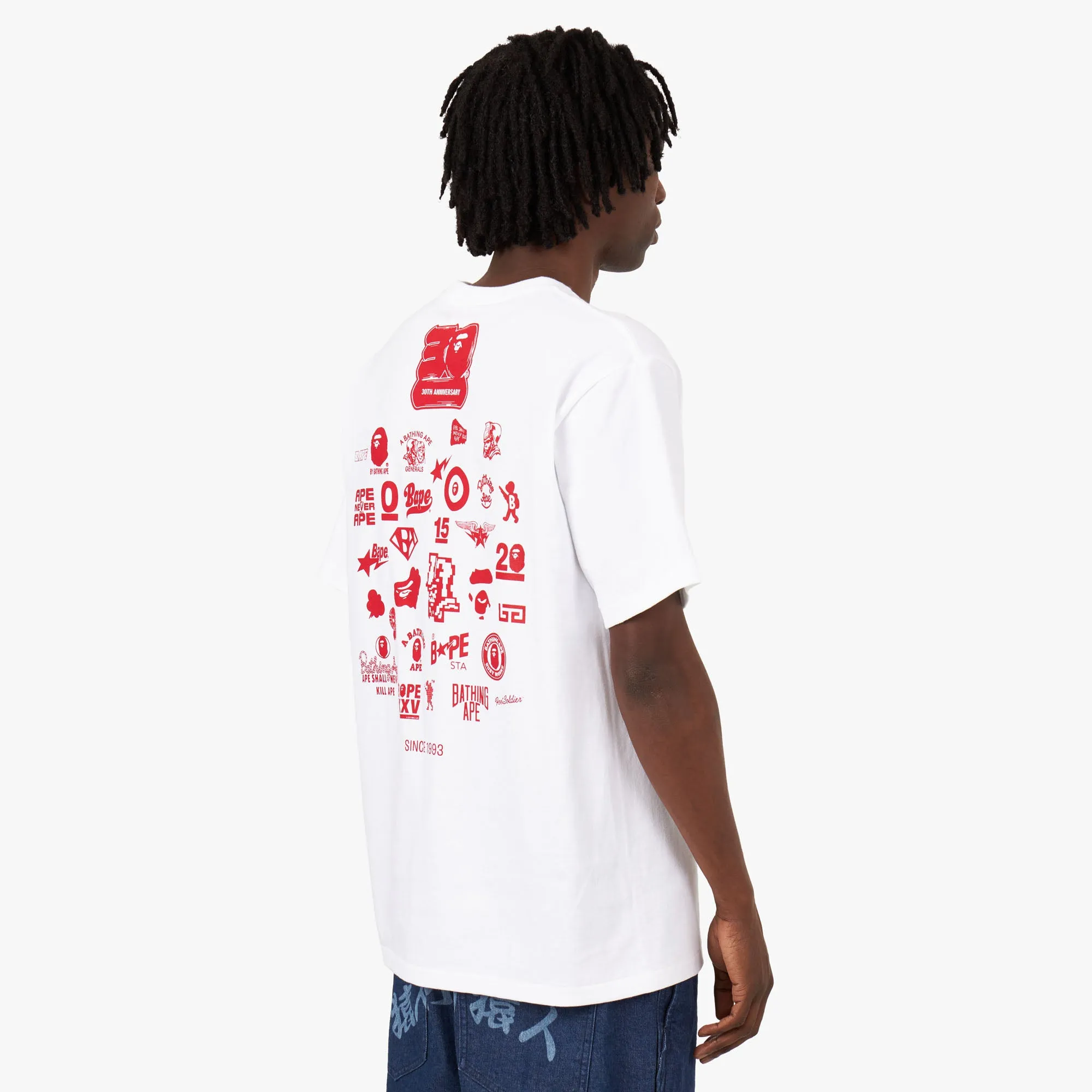BAPE 30th Anniversary T-shirt #2 White / Red sold by Livestock product image thumbnail 3
