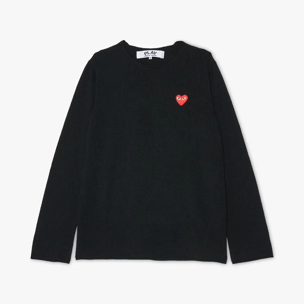 COMME des GARÇONS PLAY Knit Crewneck / Black sold by Livestock product image thumbnail 4