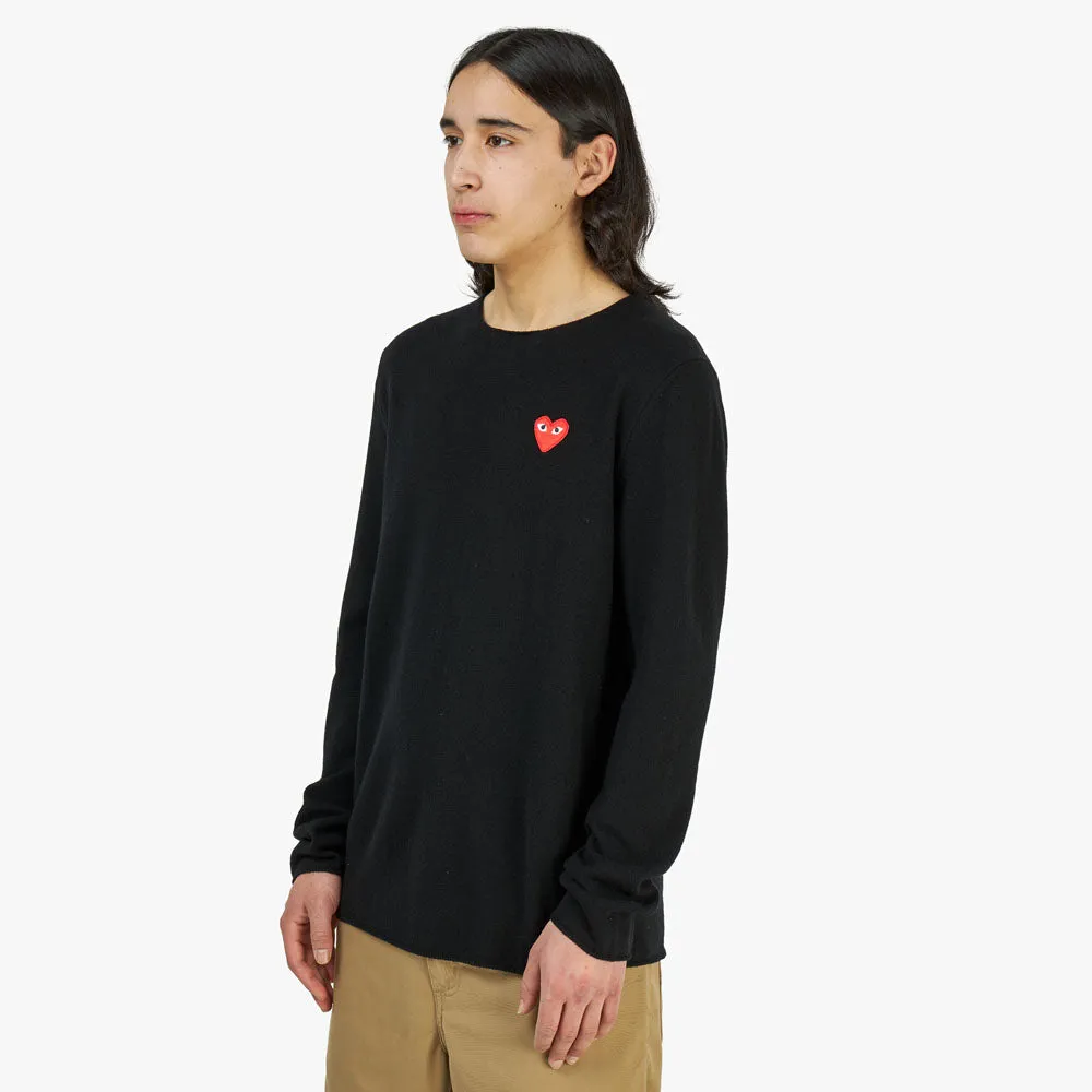 COMME des GARÇONS PLAY Knit Crewneck / Black sold by Livestock product image thumbnail 2