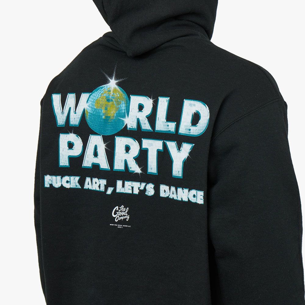 The Good Company World Party Pullover Hoodie / Black sold by Livestock product image thumbnail 5