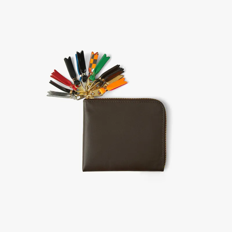 COMME des GARÇONS WALLET Small Zipper Pull Wallet / Brown sold by Livestock
