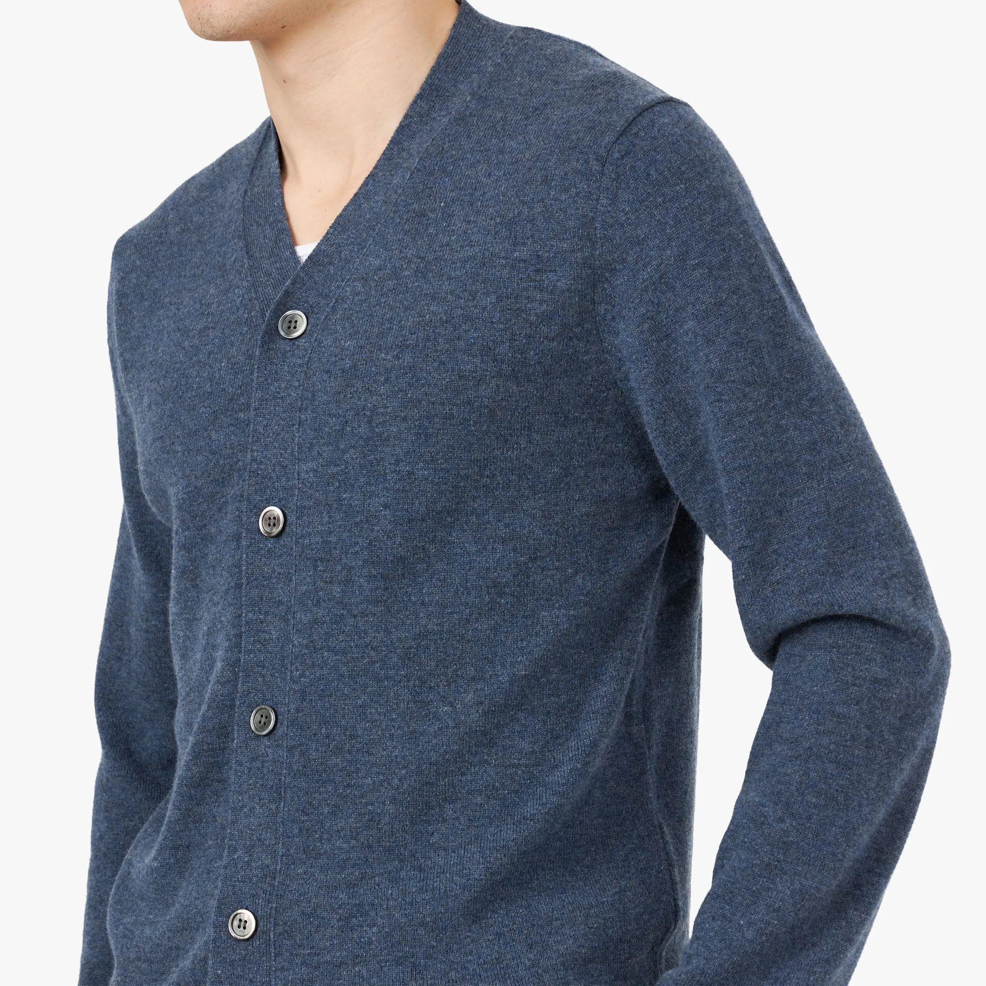 COMME des GAR�ONS PLAY Small Red Heart Cardigan / Navy sold by Livestock product image thumbnail 4