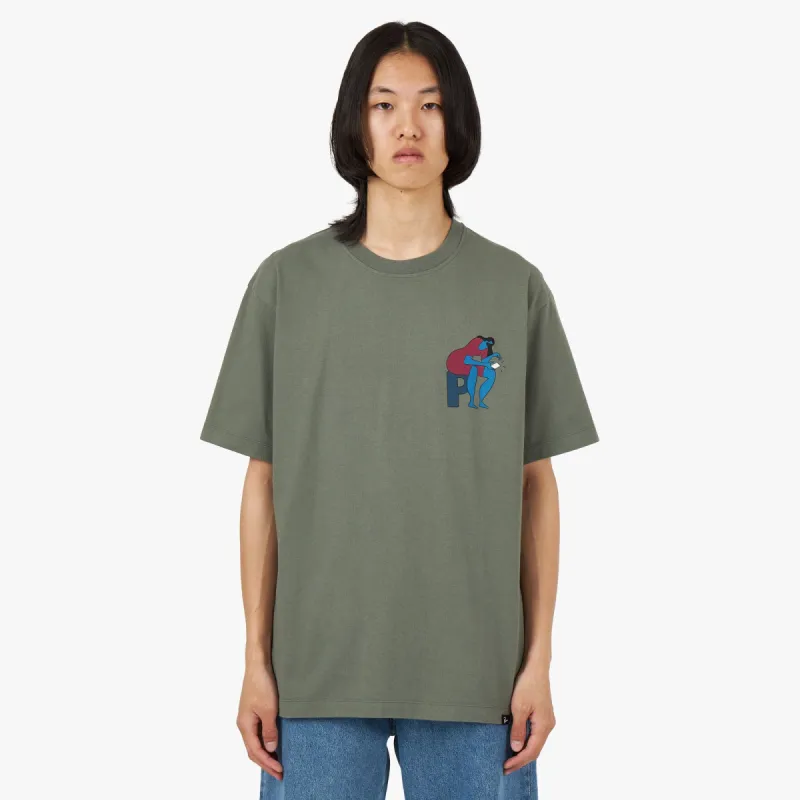 by Parra Insecure Days T-shirt / Greyish Green made by Livestock