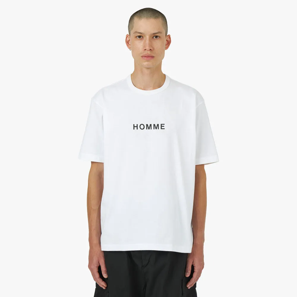 COMME des GARÇONS HOMME Stitch Jersey T-shirt / White sold by Livestock