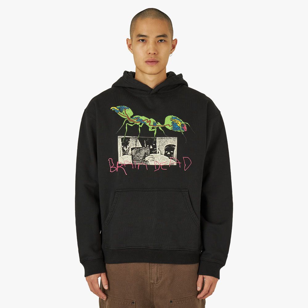 Brain Dead Ant War Pullover Hoodie / Black sold by Livestock