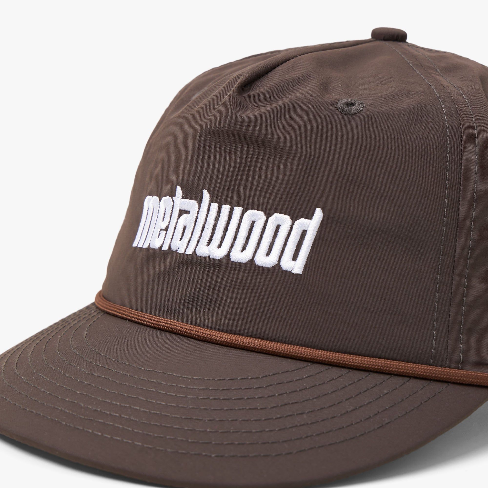 Metalwood Metal Logo 5-Panel Rope Hat / Chocolate sold by Livestock product image thumbnail 4